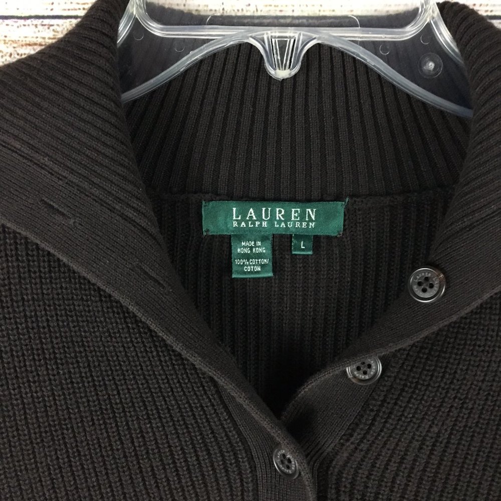 Ralph Lauren Black Sailor Neck Vintage Sweater 100% Cotton - Picture 3 of 8
